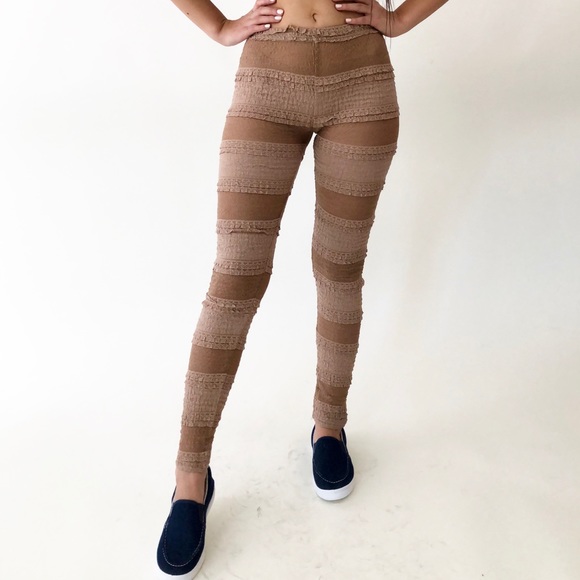 Brown crackle leggings - Picture 3 of 8